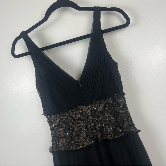 Tadashi Vintage Black Silk Sequin A-Line Fit & Flare Cocktail Dress | Size 6 - Picture 7 of 8